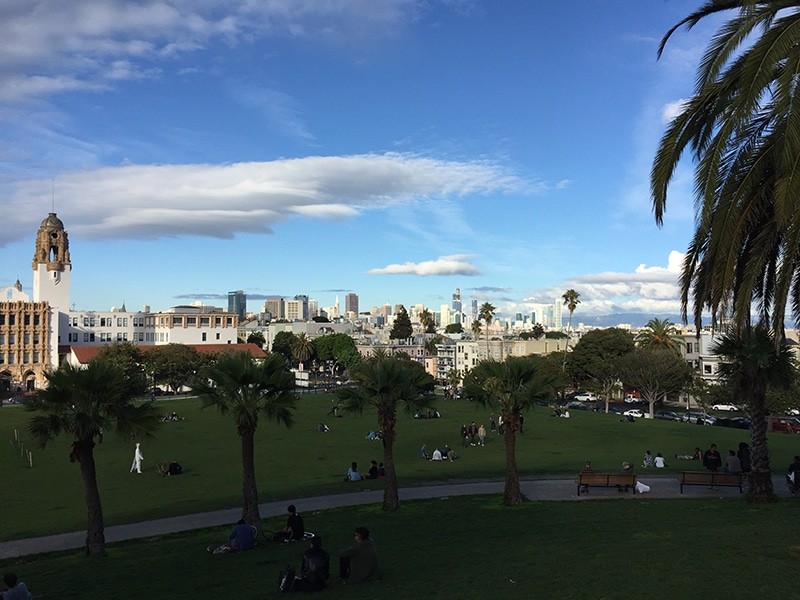 Delores Park View in San Francisco 