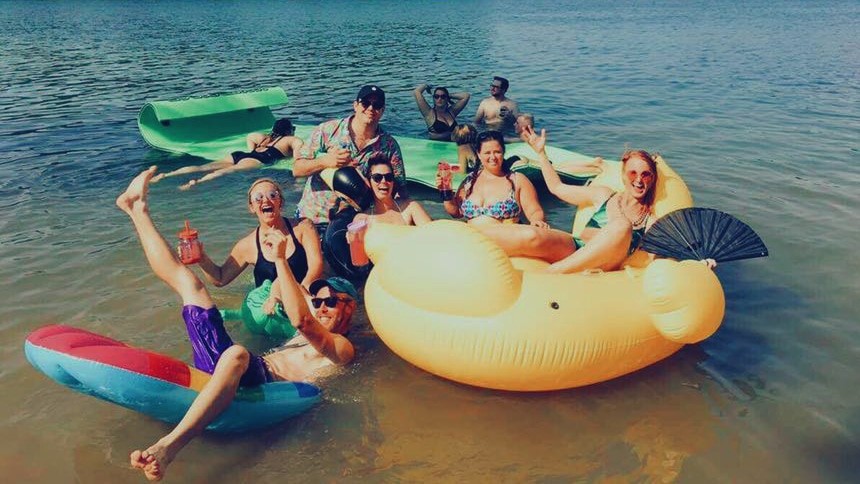 Party at Mountain Island Lake