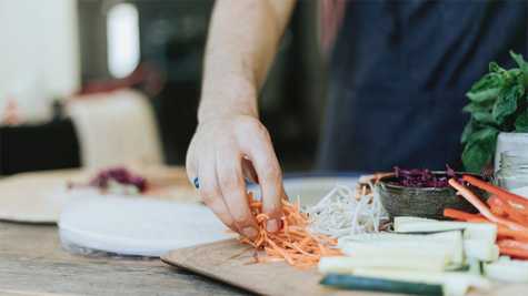 Food being prepared in Asheville, NC