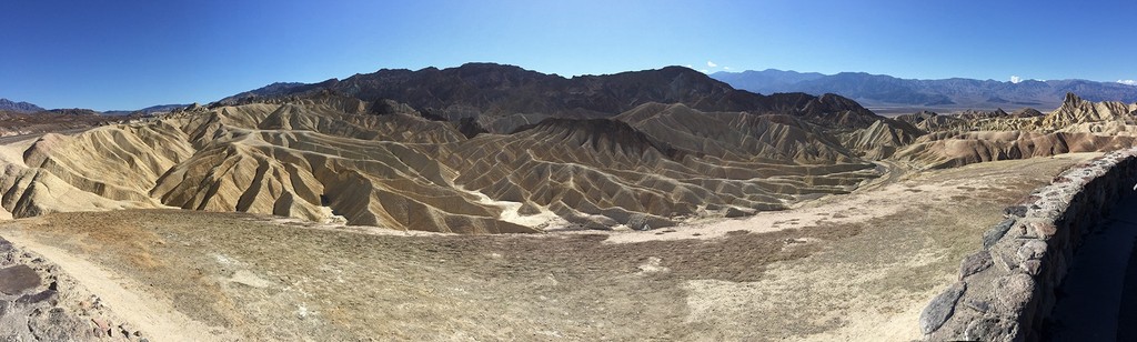 Sand Dunes from Zabriskie Point in Death Valley National Park