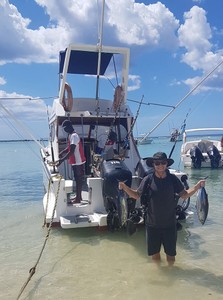Byoungz holding Yellowfin Tuna